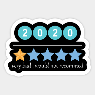 2020 one star very bad year Sticker